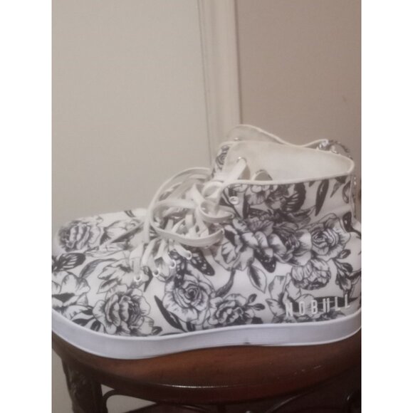NOBULL | RARE HIGH TOP BUTTERFLY FLORAL CANVAS TRAINER UNISEX W13.5/M12 - Picture 10 of 13